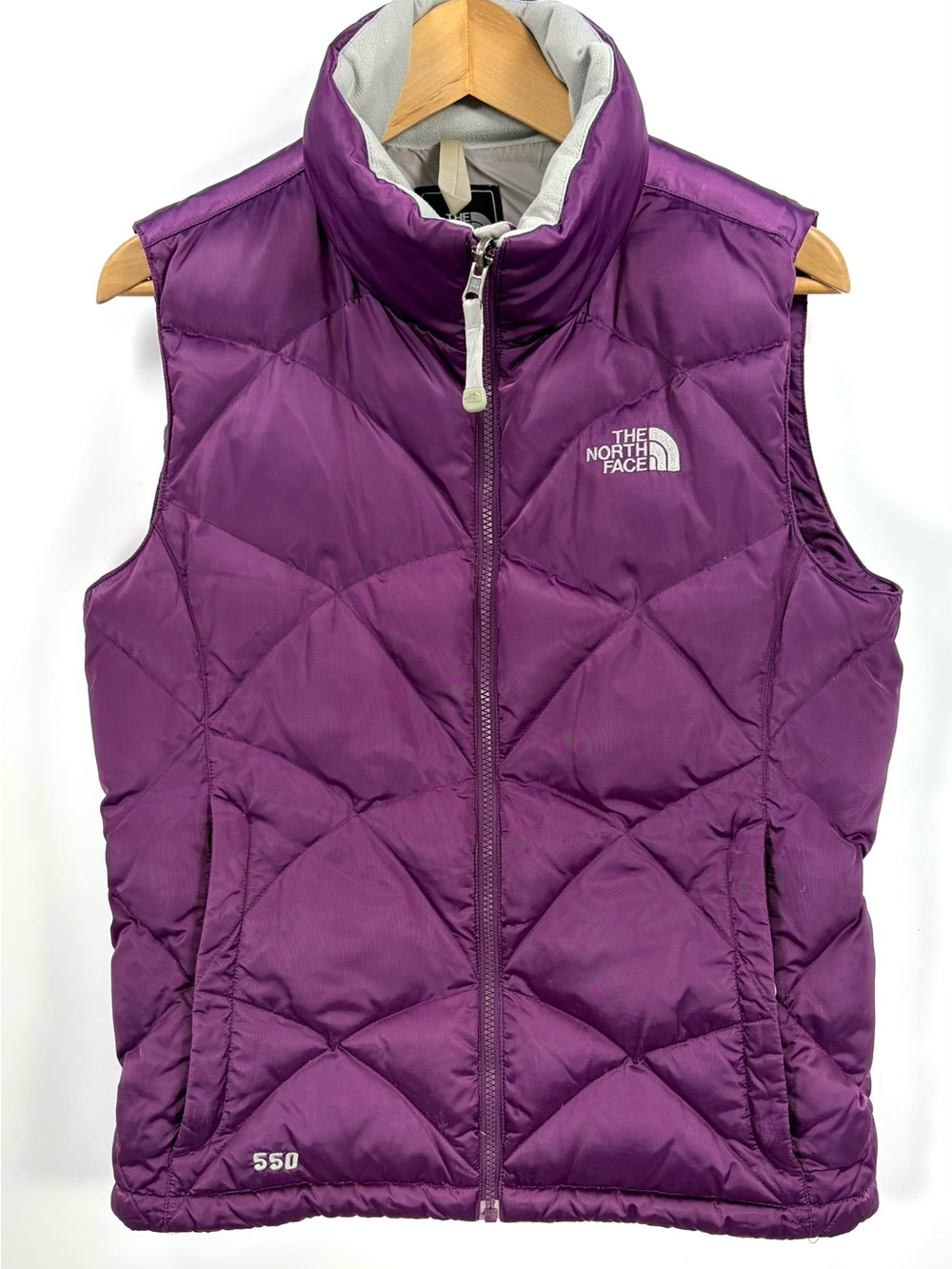 The North Face 550 Fill Goose Down Puffer Vest Women’s M Plum Purple Quilted